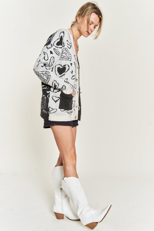 Heart and Paisley Cardigan