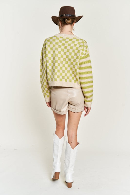 Gwen Checker Cardigan