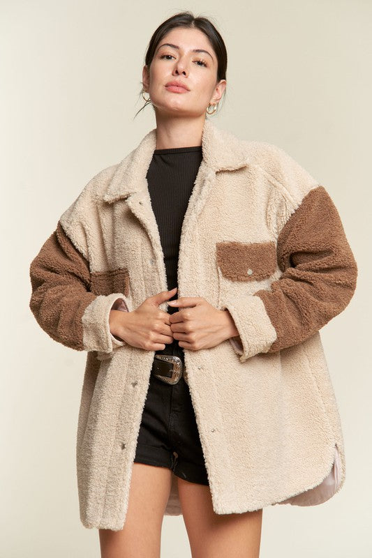 Colorblock Shacket