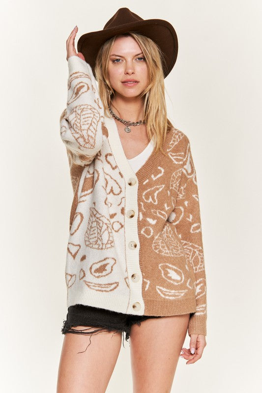 Heart and Paisley Cardigan