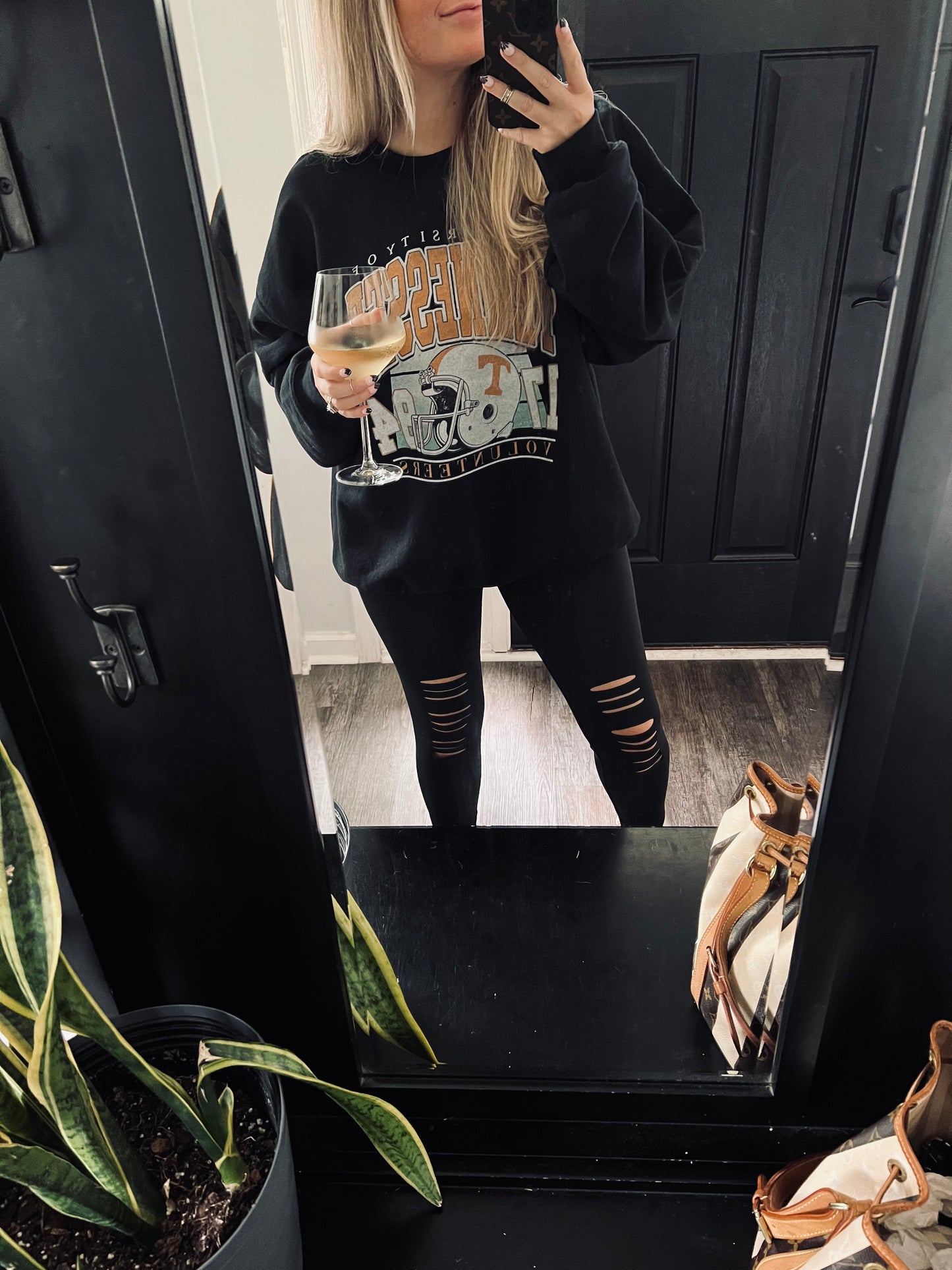 Double Take Wide Waistband Distressed Slim Fit Leggings