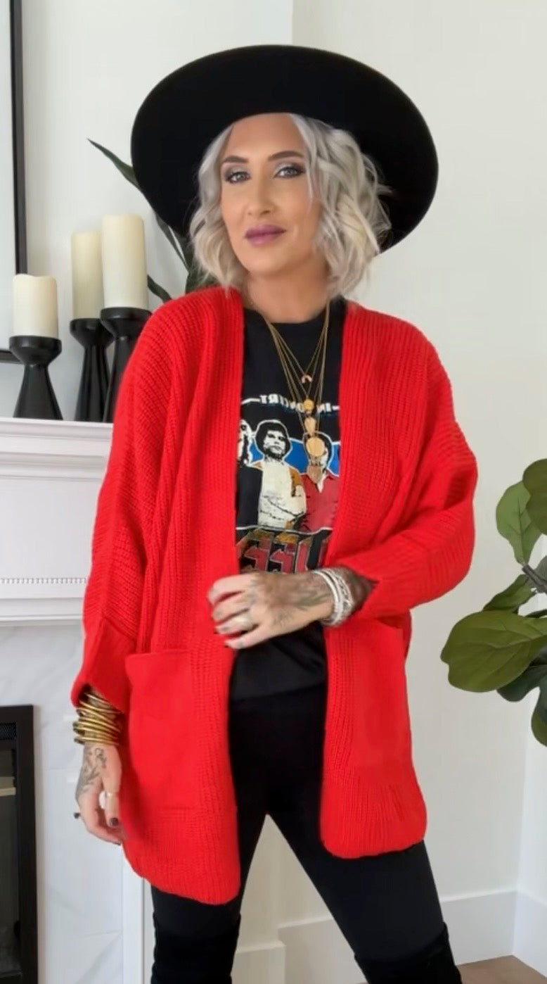 Seeing Red Cardigan
