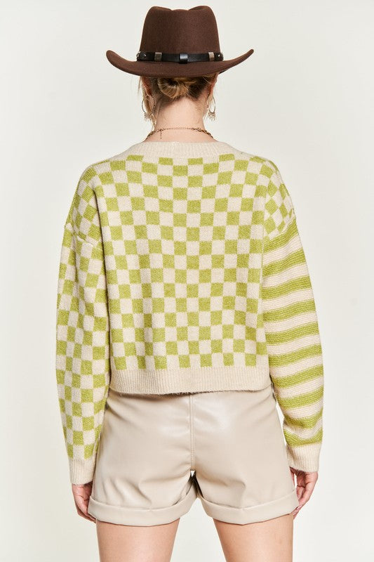 Gwen Checker Cardigan