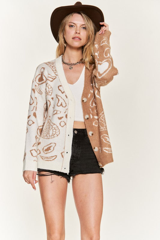 Heart and Paisley Cardigan