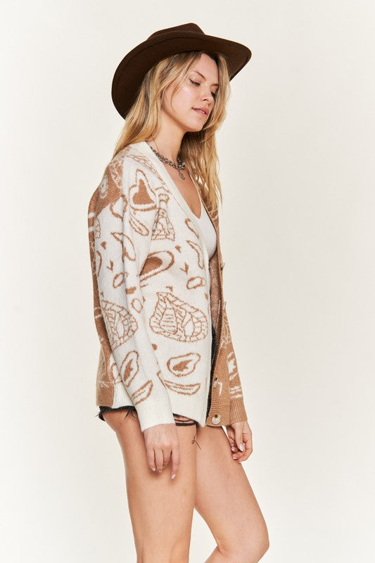 Heart and Paisley Cardigan