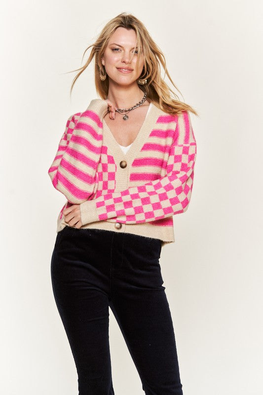 Gwen Checker Cardigan