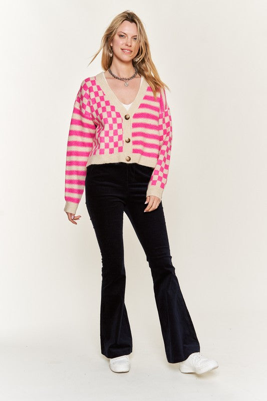 Gwen Checker Cardigan