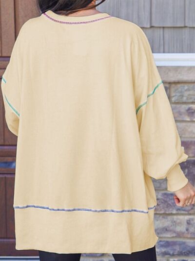 Free People Dupe Side Slit Sweatshirt