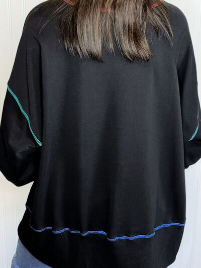 Free People Dupe Side Slit Sweatshirt