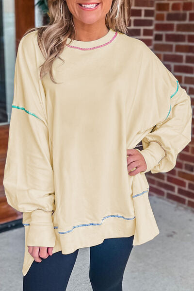 Free People Dupe Side Slit Sweatshirt