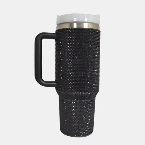 Bling Stainless Steel Tumbler with Straw