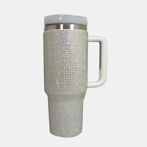Bling Stainless Steel Tumbler with Straw