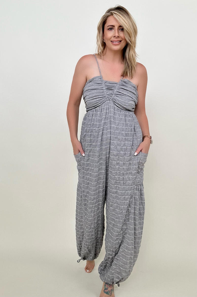 Palm Beach Tie Back Woven Jumpsuit