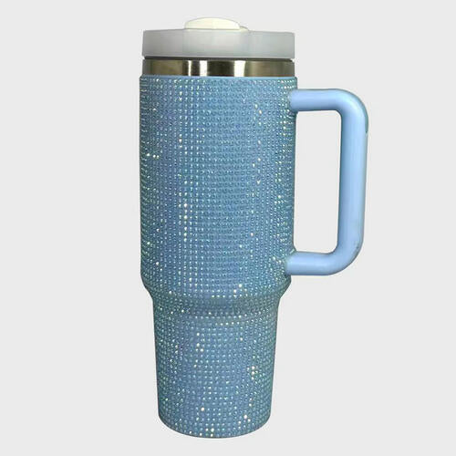 Bling Stainless Steel Tumbler with Straw