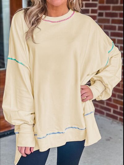 Free People Dupe Side Slit Sweatshirt