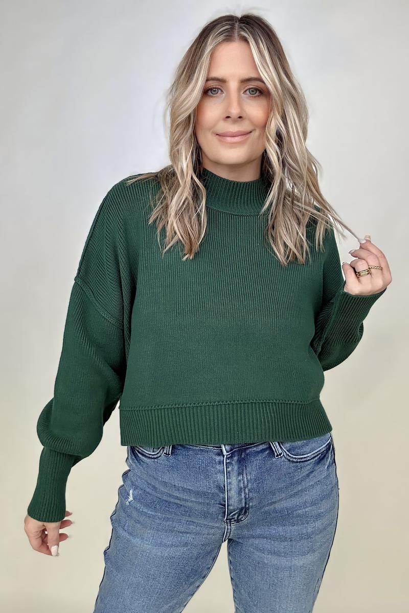 Zenana Oversized Cropped Sweater With Size Slits