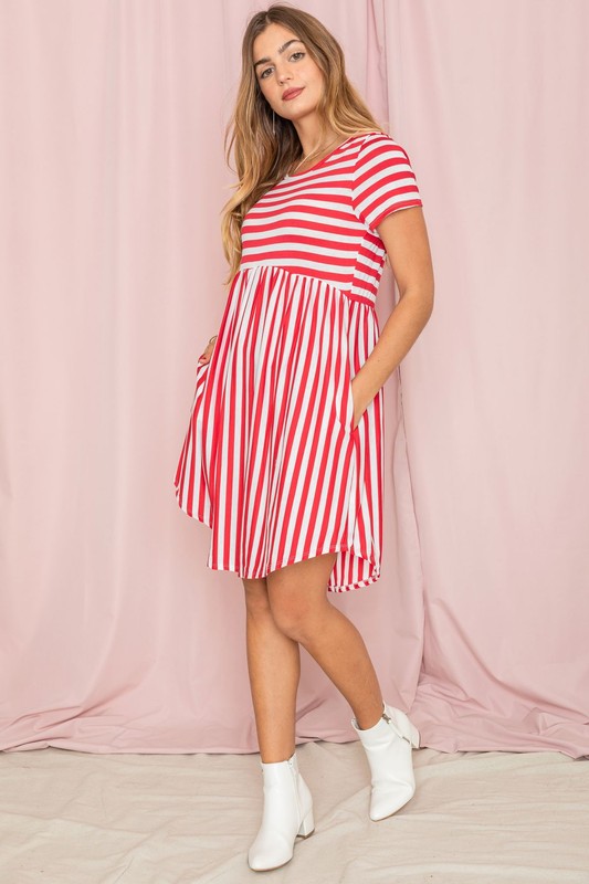 Freedom Stripe Mini Dress