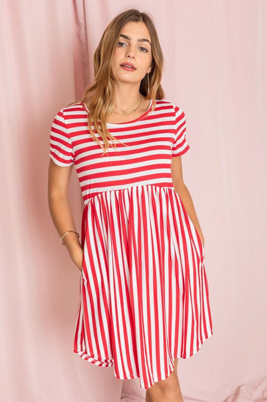 Freedom Stripe Mini Dress