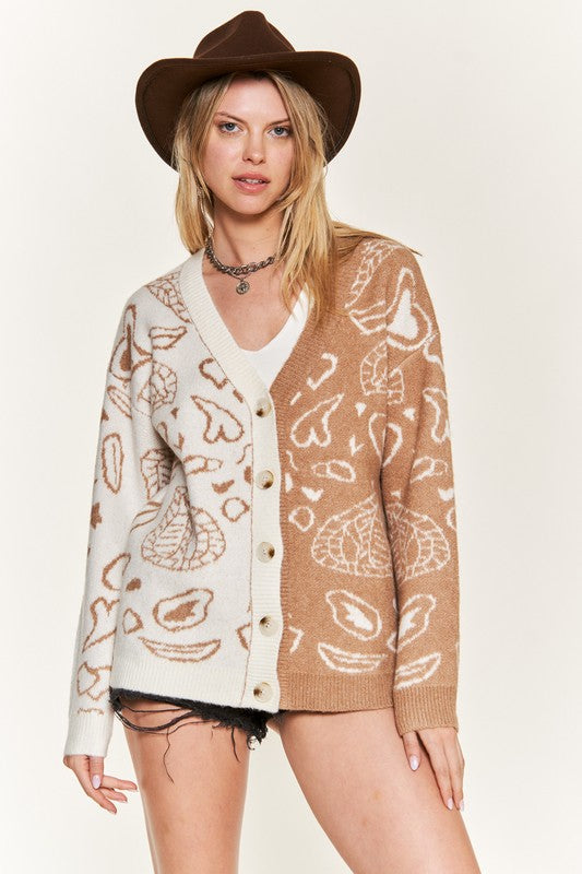 Heart and Paisley Cardigan