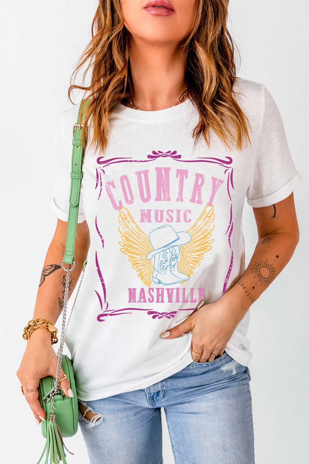 COUNTRY MUSIC NASHVILLE Graphic Tee